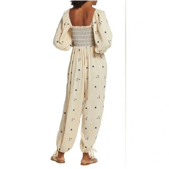 Free people dahlia embroidered jumpsuit - Picture 3 of 7